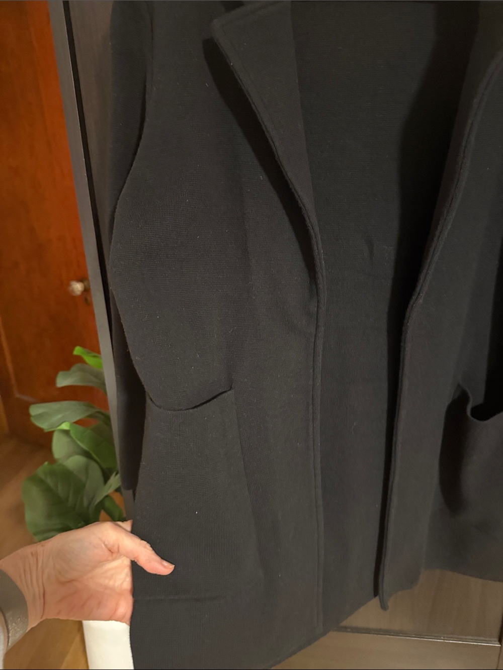 Quince Black Open-Front Blazer Coatigan - Picture 3 of 4